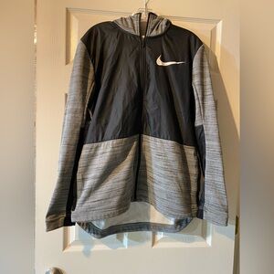 Nike Dri-FIT Basketball Full Zip Hoodie Jacket Black Gray AQ4165-010 Men’s L